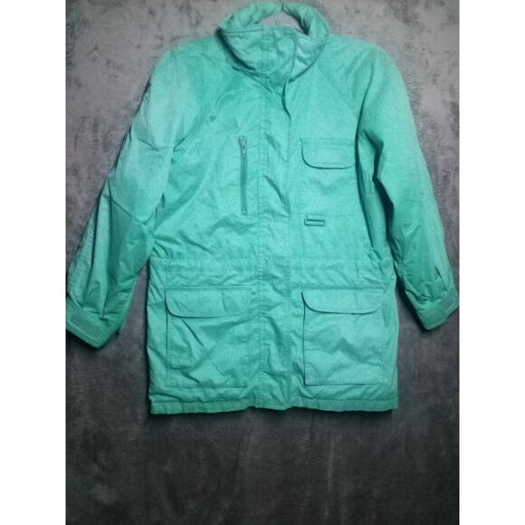 VINTAGE EDDIE BAUER GREEN GOOSE DOWN SNOWLINE PARKA JACKET Women Xsmall - Picture 1 of 16